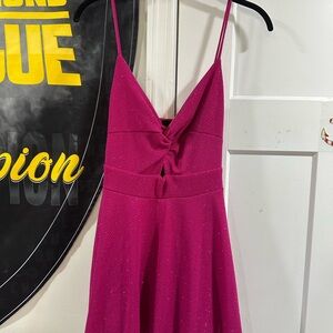 Elegant Pink Spaghetti Strap romper